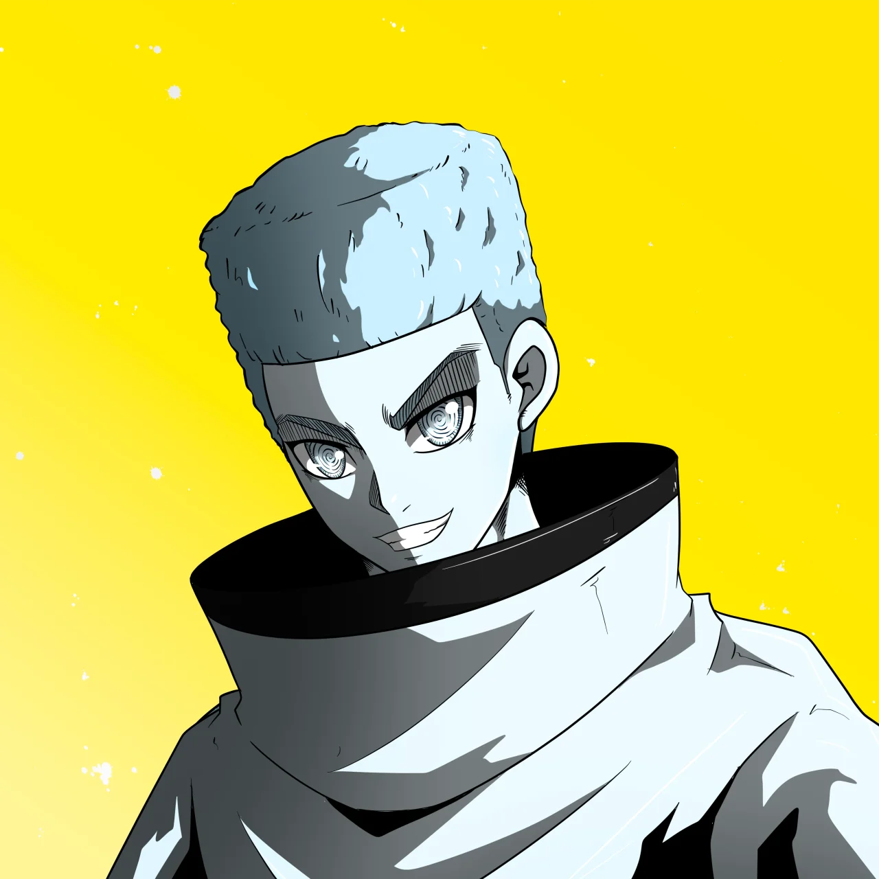 ALIEN #1. Alienzone digital collectible artwork. Eyes: Konran; Hair: Shikakui; Mark: None.