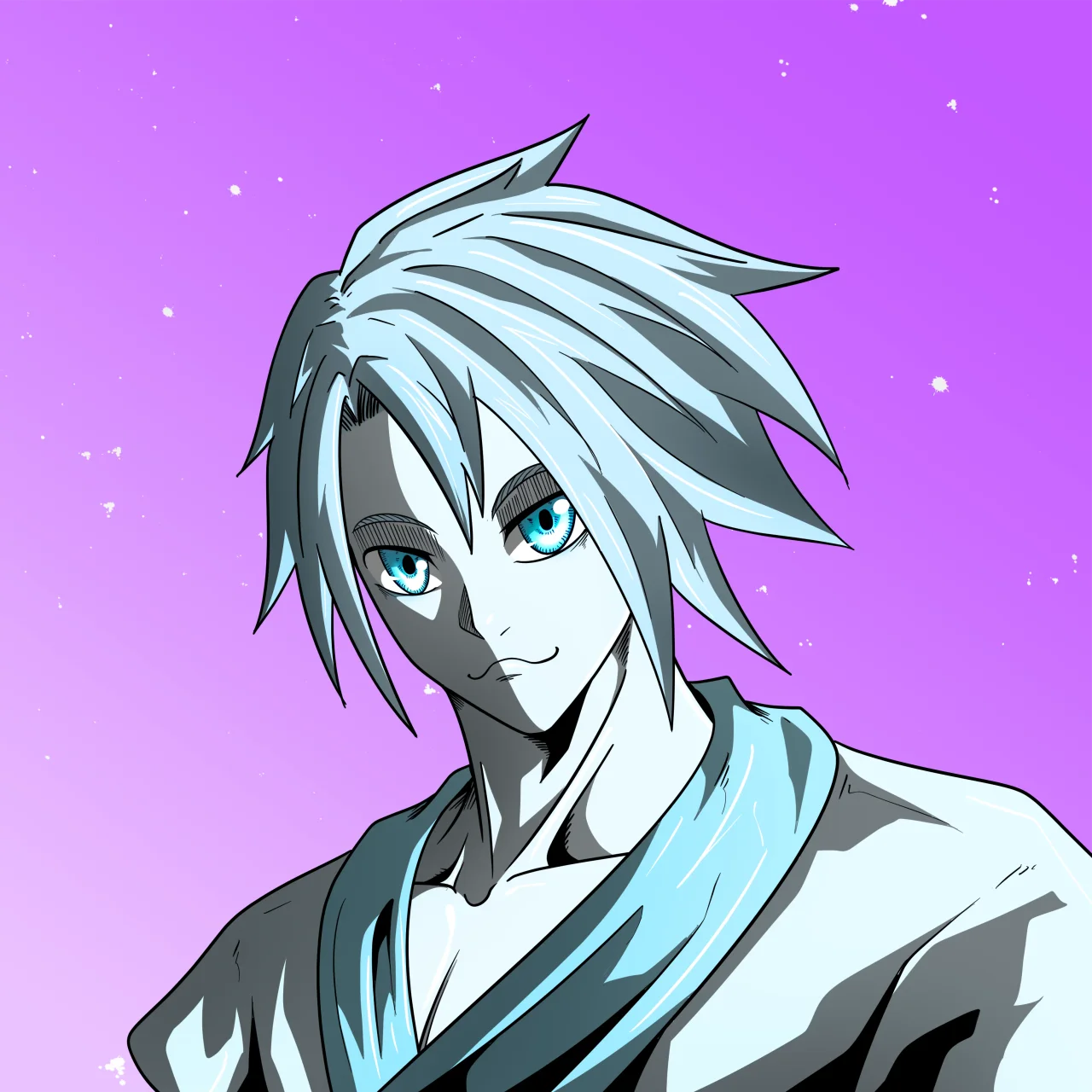 ALIEN #102. Alienzone digital collectible artwork. Eyes: Sêmoku; Hair: Bôshuku; Mark: None.
