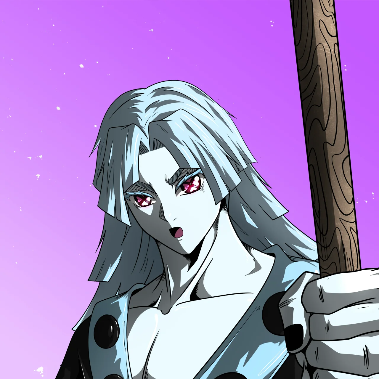 ALIEN #103. Illustration du NFT Alienzone. Eyes: Shinmoku; Hair: Zenbatsu II; Mark: None.