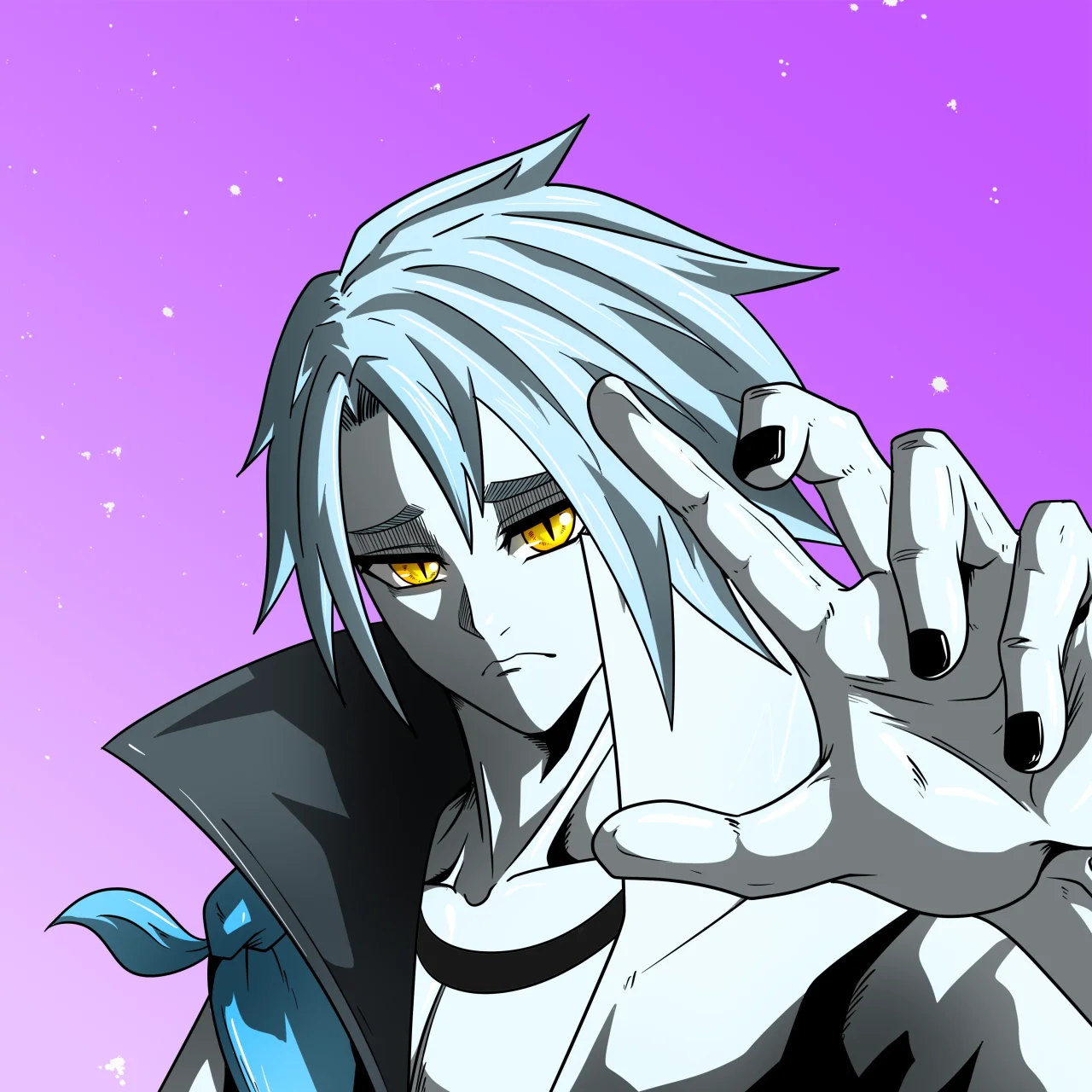 ALIEN #106. Alienzone digital collectible artwork. Eyes: Ryôshi; Hair: Bôshuku; Mark: None.