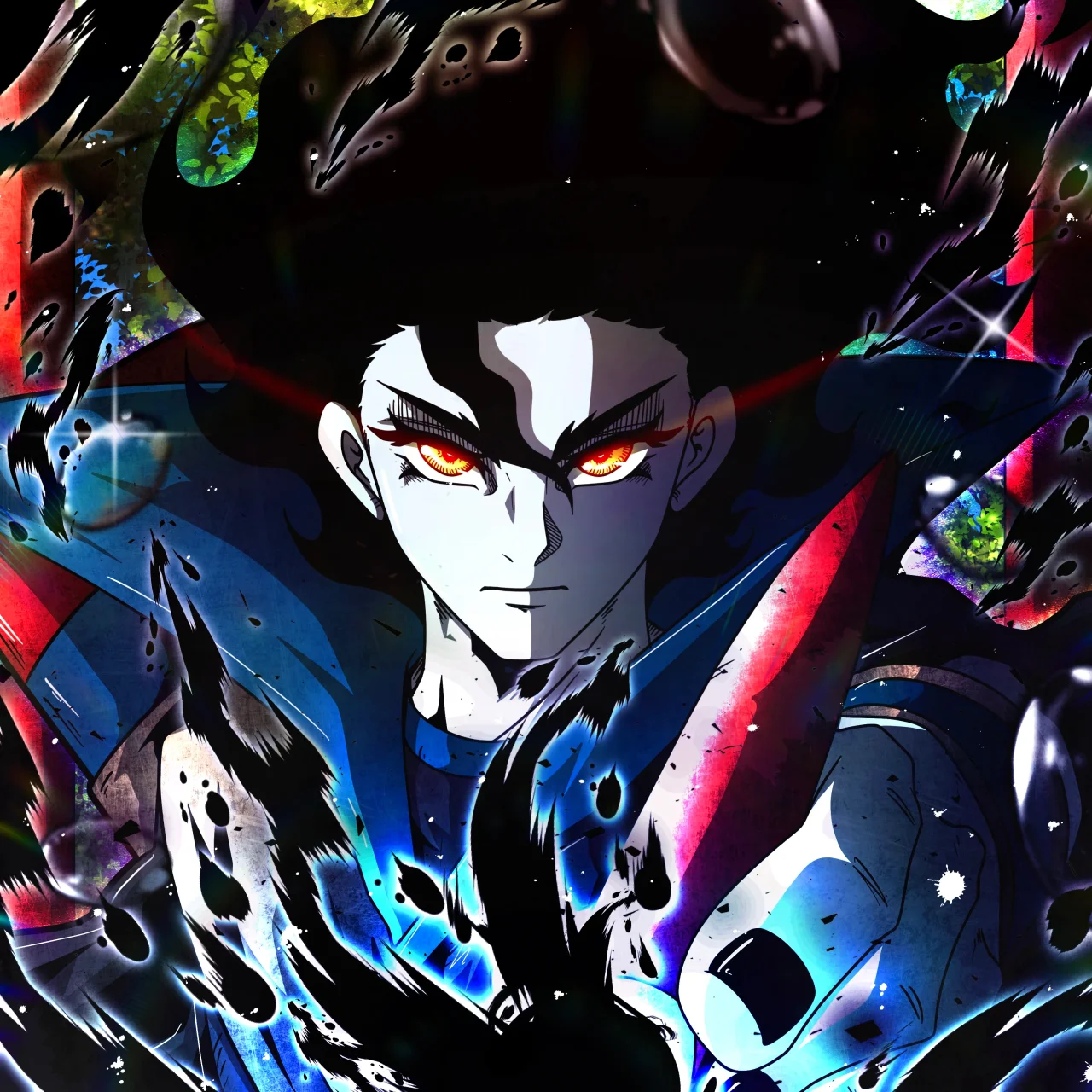 ALIEN #11. Alienzone digital collectible artwork. Eyes: Noon no Me; Hair: Noon no Kami; Mark: Black.