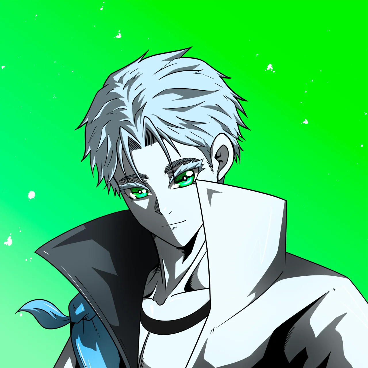 ALIEN #111. Alienzone digital collectible artwork. Eyes: Kôhaimoku; Hair: Ikemen; Mark: None.