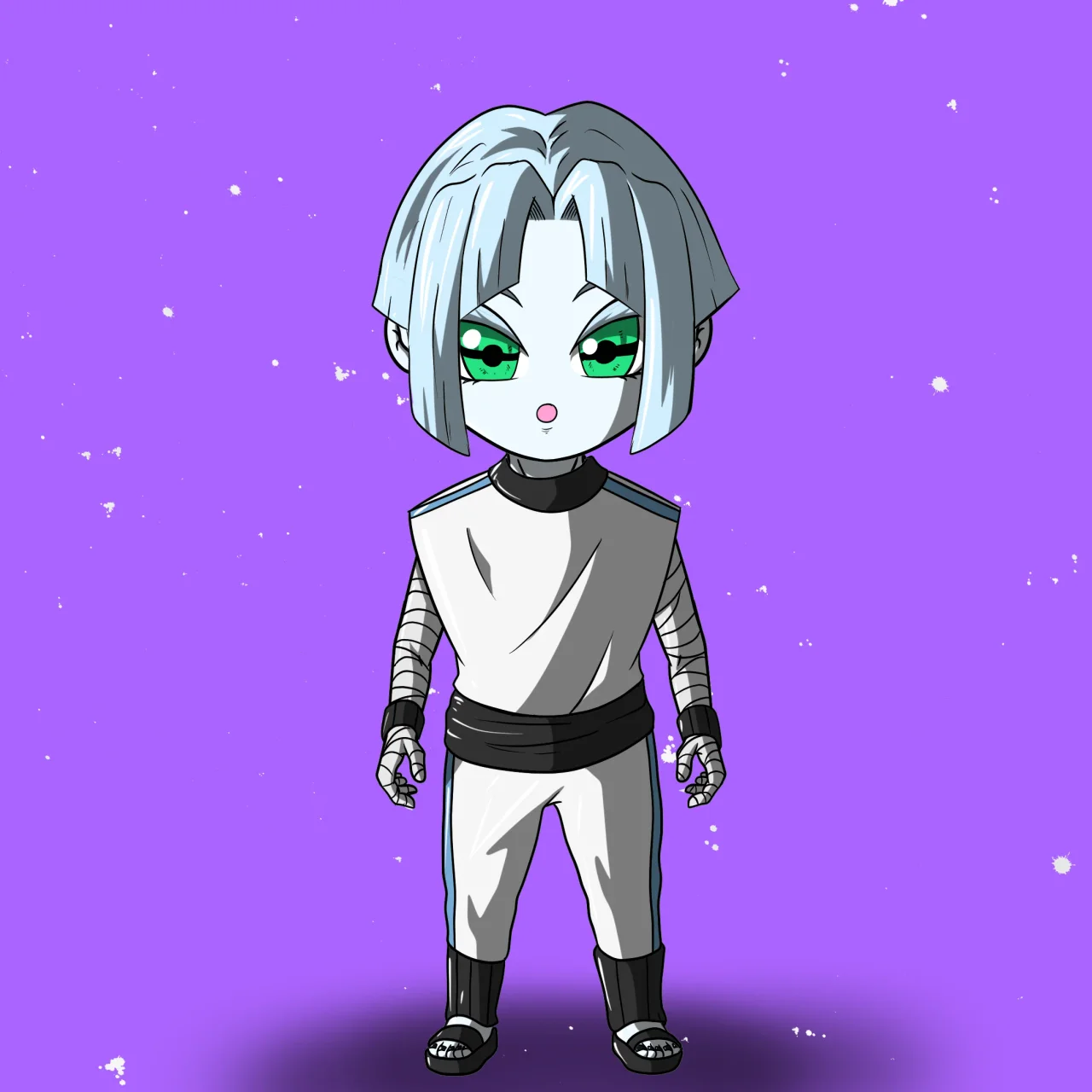 ALIEN #123. Alienzone NFT Chibi artwork.