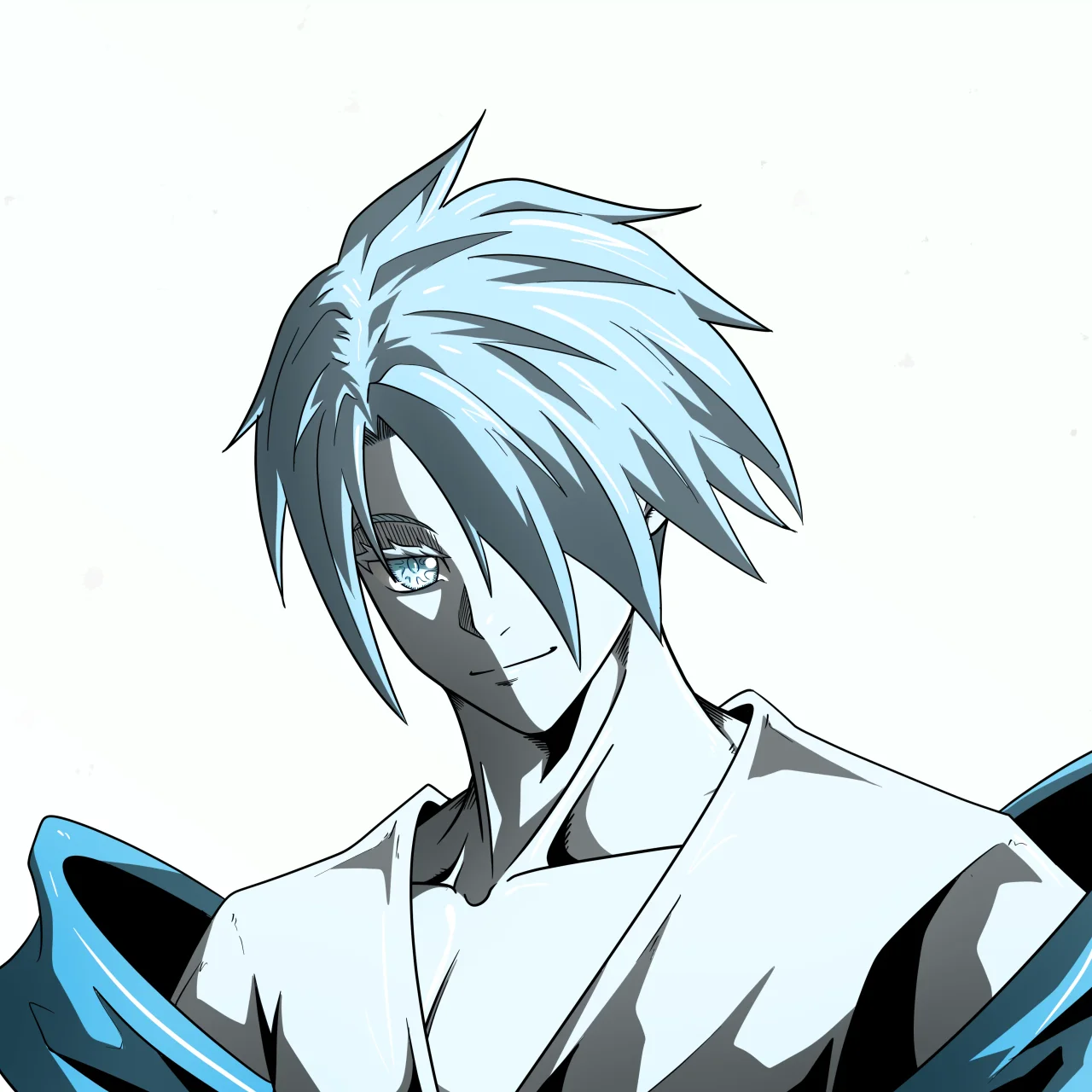 ALIEN #124. Illustration du NFT Alienzone. Eyes: Jûtenteki; Hair: Hidarime; Mark: None.
