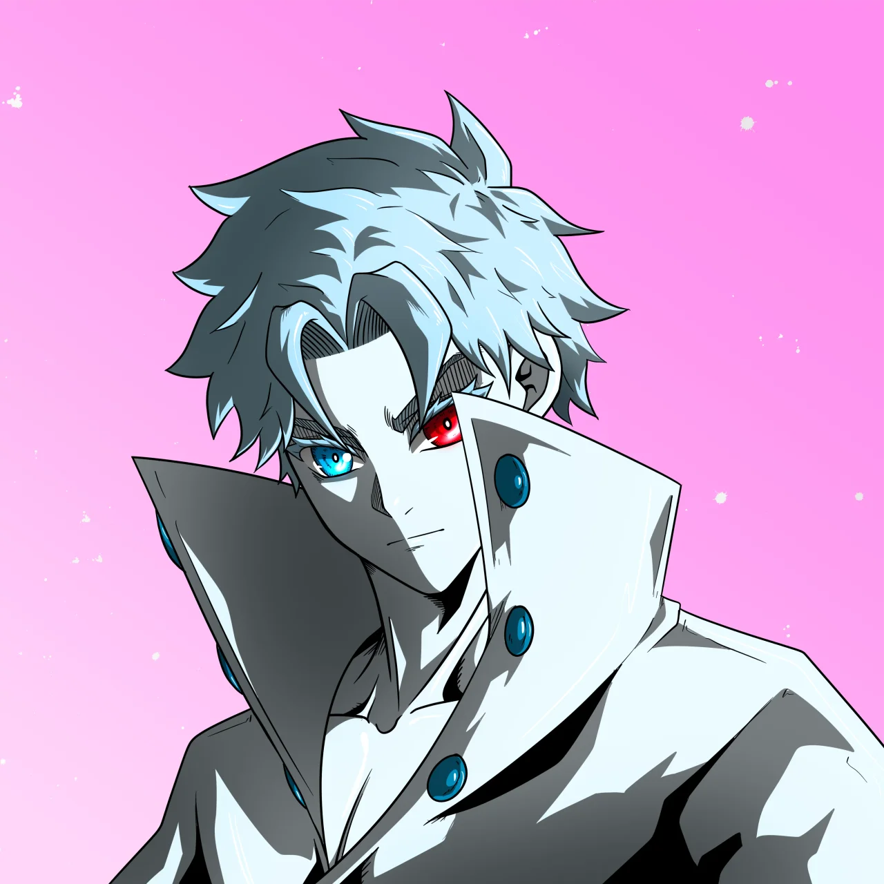 ALIEN #132. Alienzone digital collectible artwork. Eyes: Kôsaiishoku; Hair: Hankôteki; Mark: None.