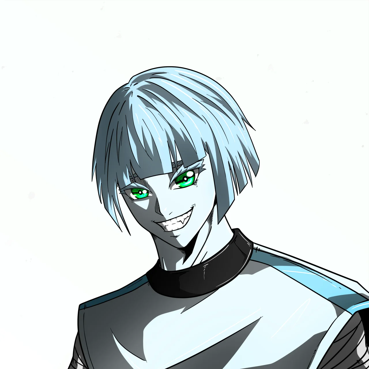 ALIEN #133. Alienzone digital collectible artwork. Eyes: Kôhaimoku; Hair: Taregami; Mark: None.