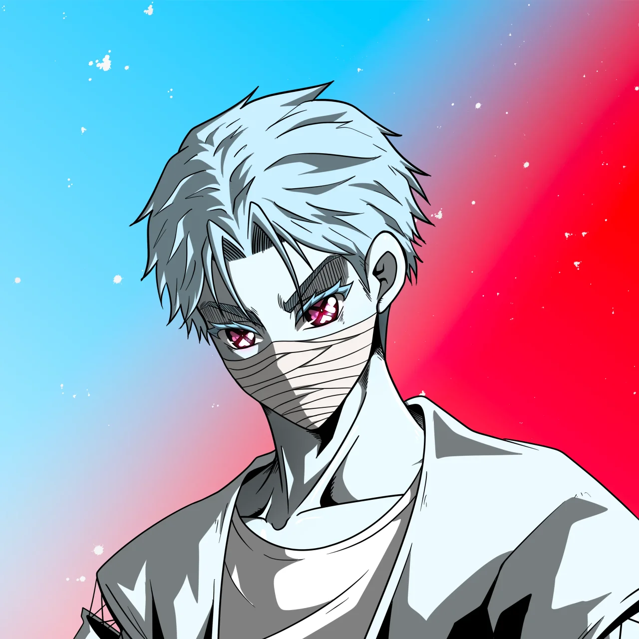 ALIEN #137. Alienzone digital collectible artwork. Eyes: Shinmoku; Hair: Ikemen; Mark: None.