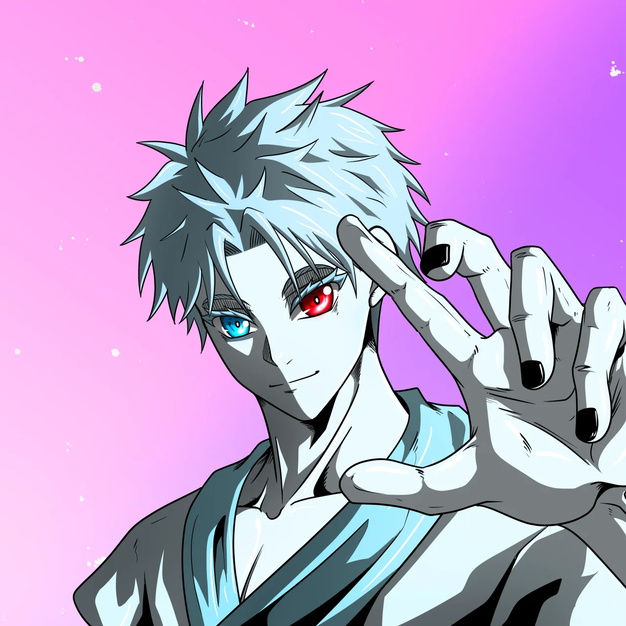 ALIEN #146. Alienzone digital collectible artwork. Eyes: Kôsaiishoku; Hair: Sanzoku; Mark: None.
