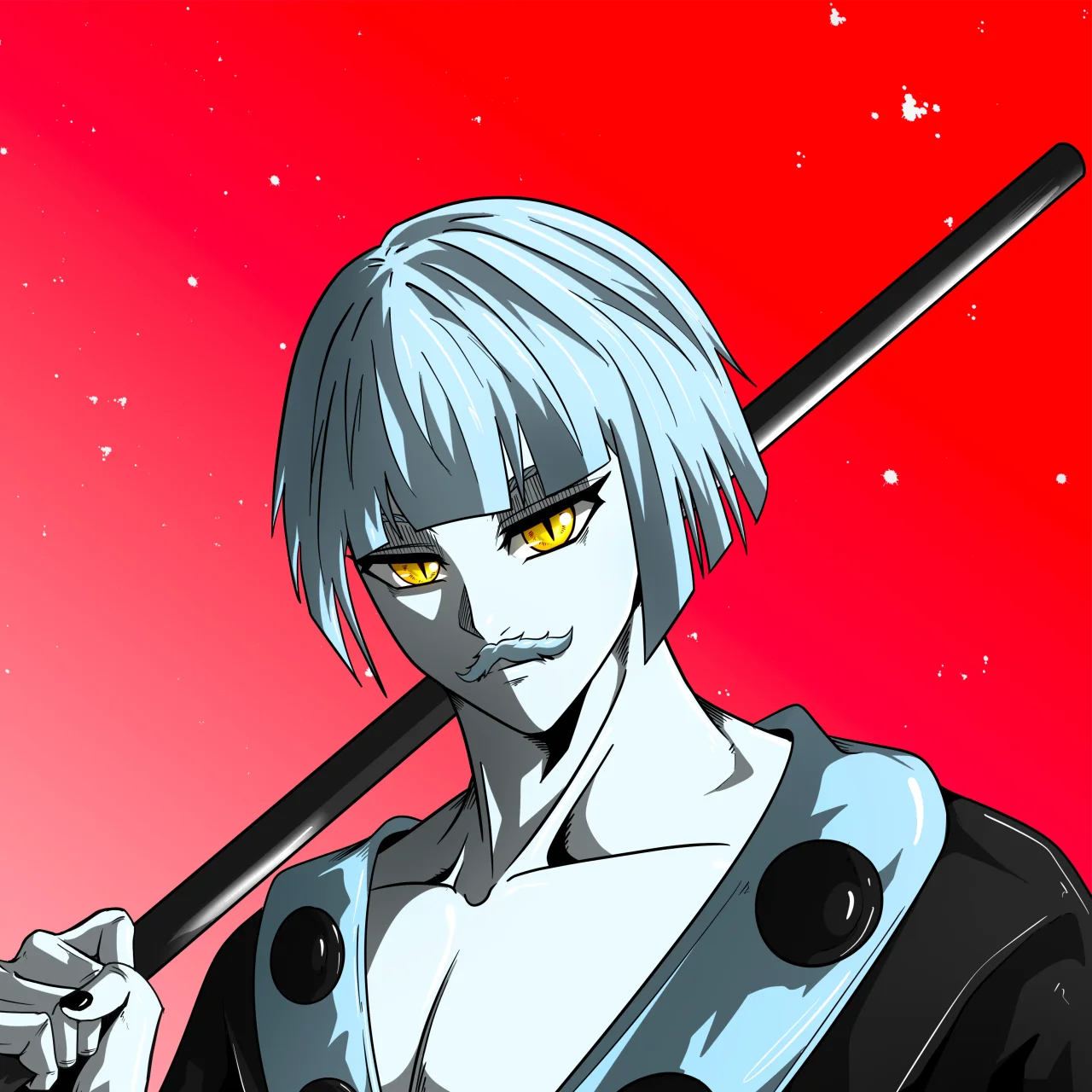 ALIEN #157. Alienzone digital collectible artwork. Eyes: Ryôshi; Hair: Taregami; Mark: None.