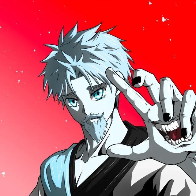 ALIEN #173. Alienzone digital collectible artwork. Eyes: Sêmoku; Hair: Sanzoku; Mark: None.