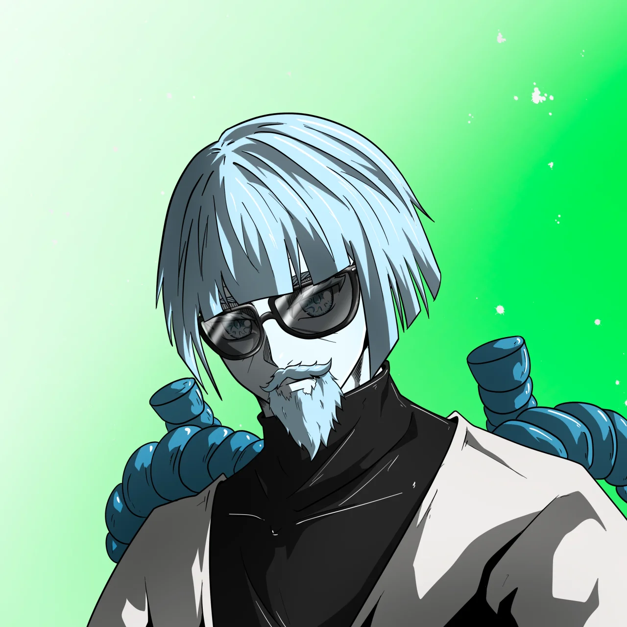 ALIEN #175. Alienzone digital collectible artwork. Eyes: Jûtenteki; Hair: Taregami; Mark: Senzo.