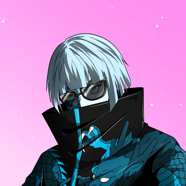 ALIEN #179. Alienzone digital collectible artwork. Eyes: Jûtenteki; Hair: Taregami; Mark: Shinrin.