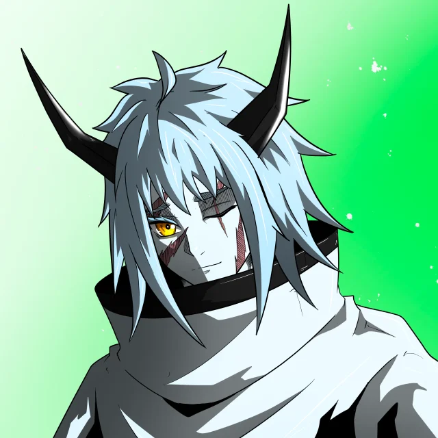 ALIEN #188. Alienzone digital collectible artwork. Eyes: Furukizu; Hair: Akuma; Mark: Fushô.