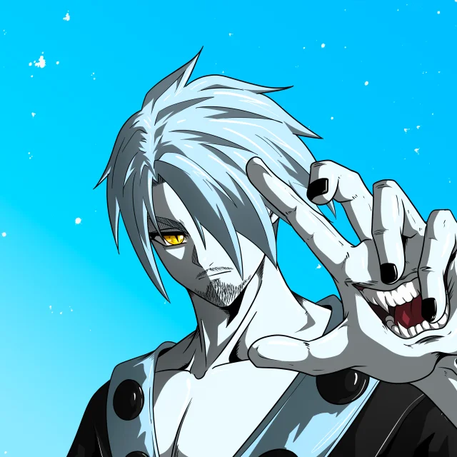 ALIEN #189. Alienzone digital collectible artwork. Eyes: Ryôshi; Hair: Hidarime; Mark: None.