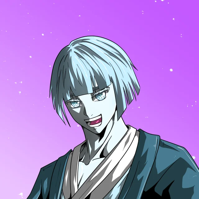 ALIEN #191. Alienzone digital collectible artwork. Eyes: Jûtenteki; Hair: Taregami; Mark: None.