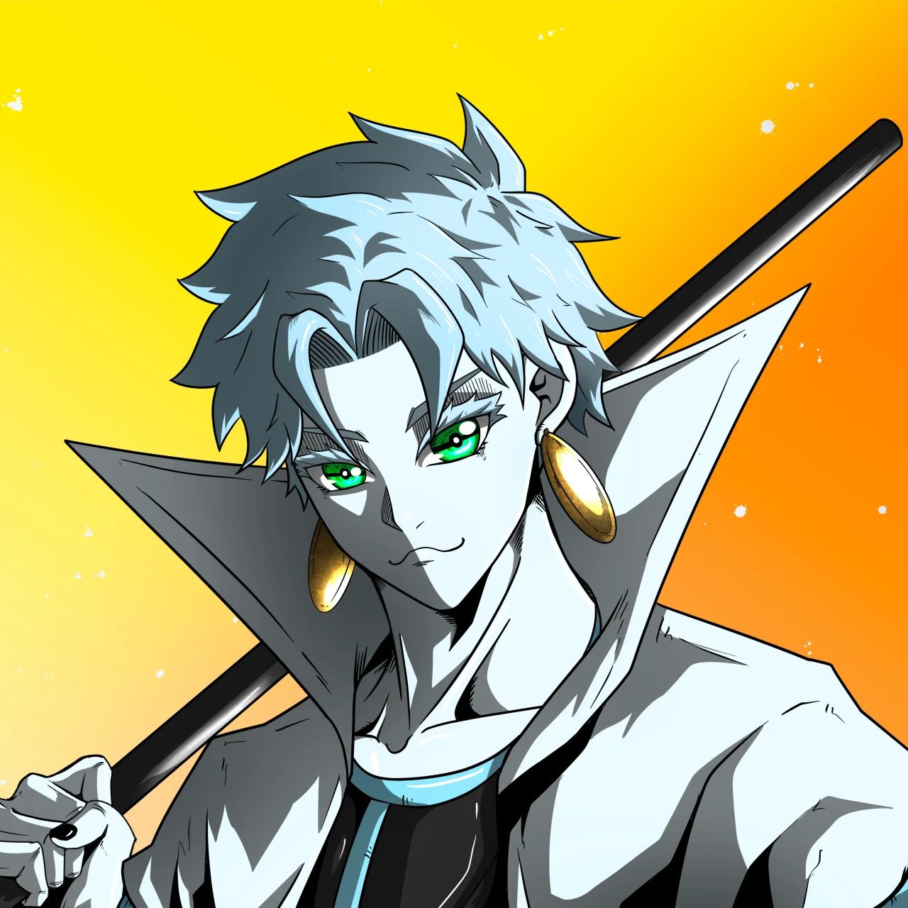 ALIEN #192. Alienzone digital collectible artwork. Eyes: Kôhaimoku; Hair: Hankôteki; Mark: None.