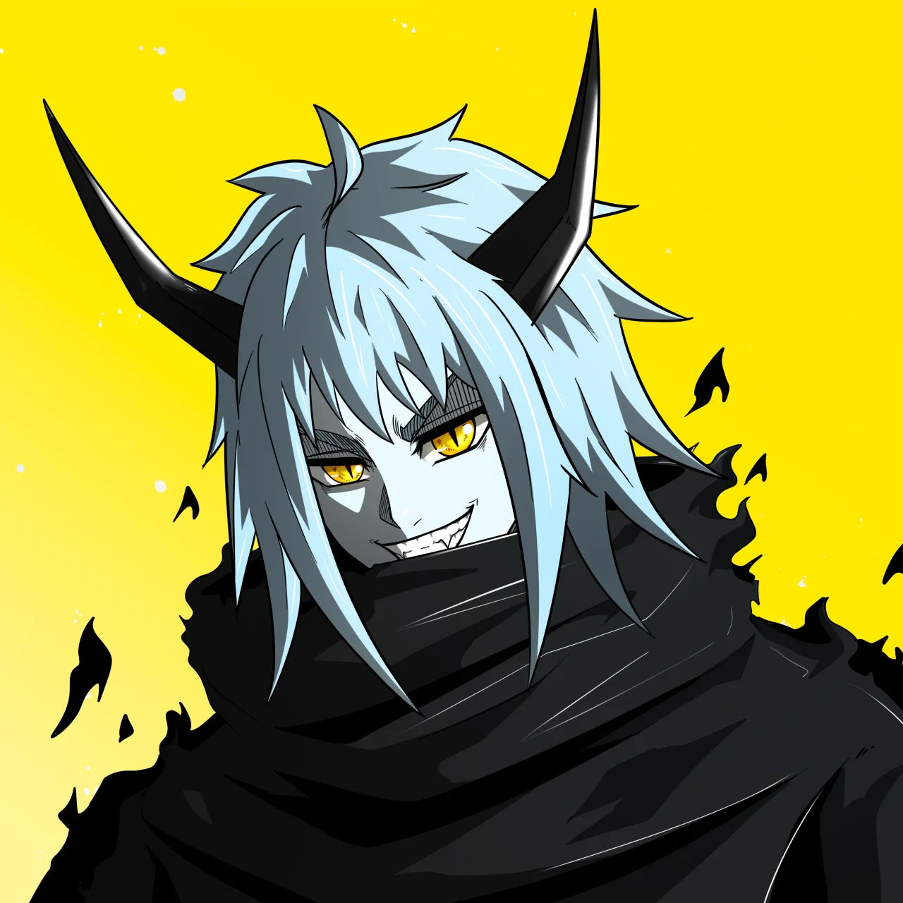 ALIEN #195. Alienzone digital collectible artwork. Eyes: Ryôshi; Hair: Akuma; Mark: None.