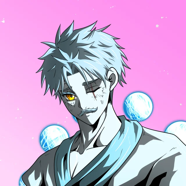 ALIEN #197. Alienzone digital collectible artwork. Eyes: Furukizu; Hair: Sanzoku; Mark: Kekkan.