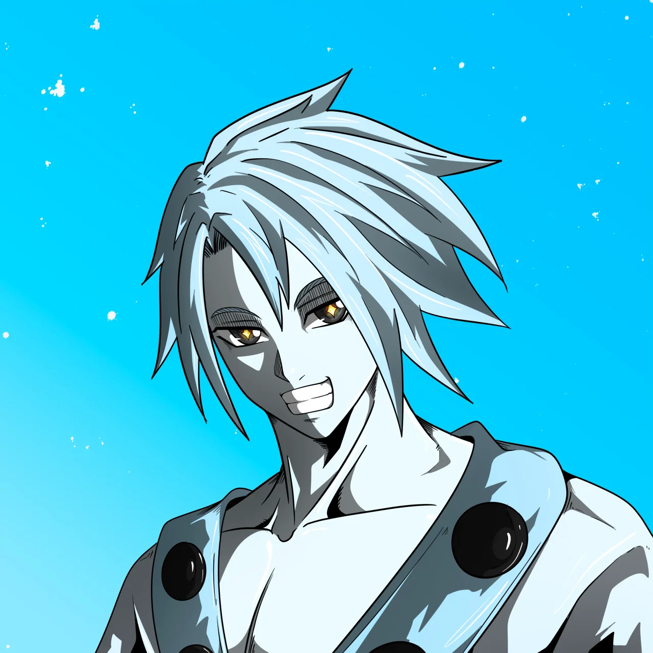 ALIEN #2. Alienzone digital collectible artwork. Eyes: Myôri; Hair: Bôshuku; Mark: None.