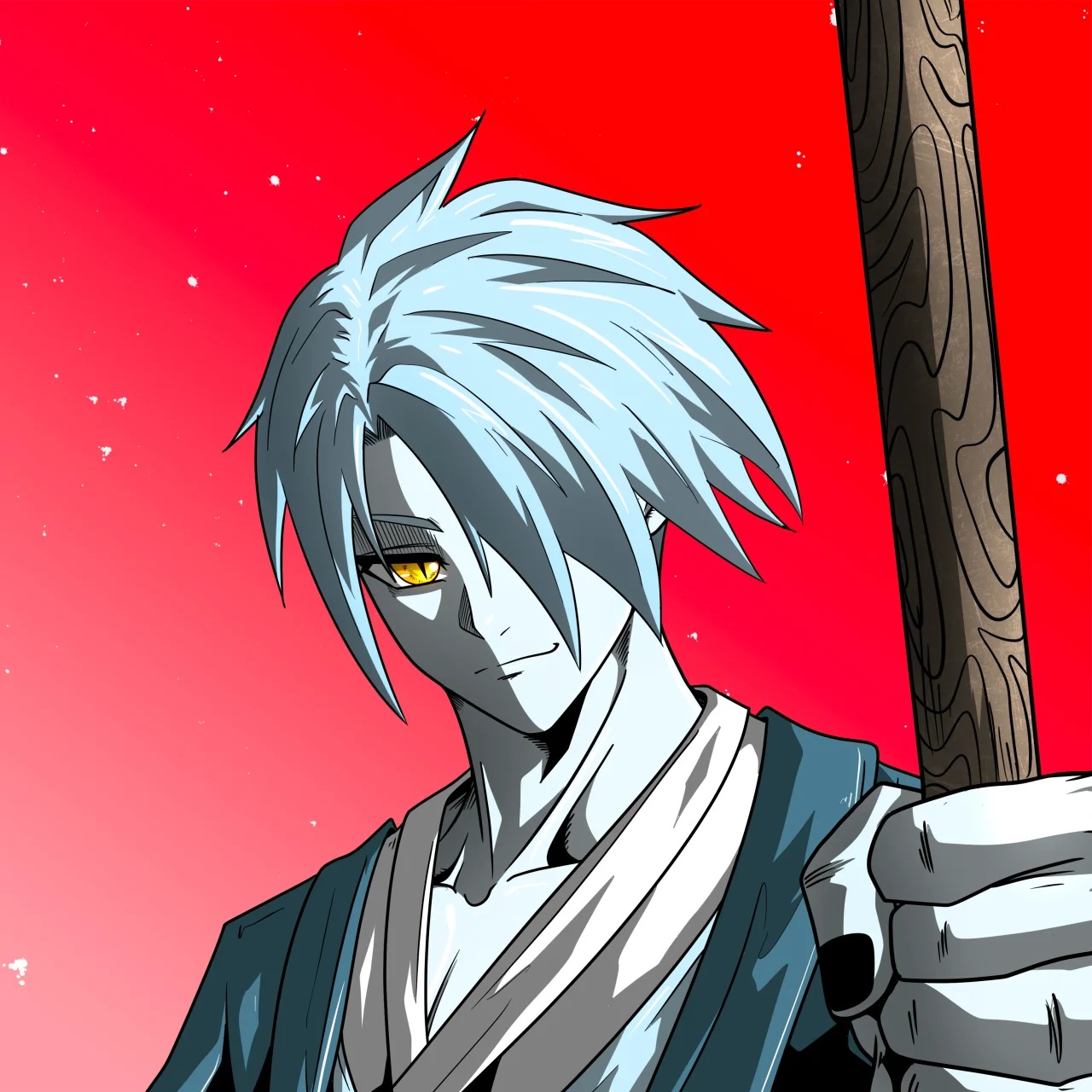ALIEN #202. Alienzone digital collectible artwork. Eyes: Ryôshi; Hair: Hidarime; Mark: None.