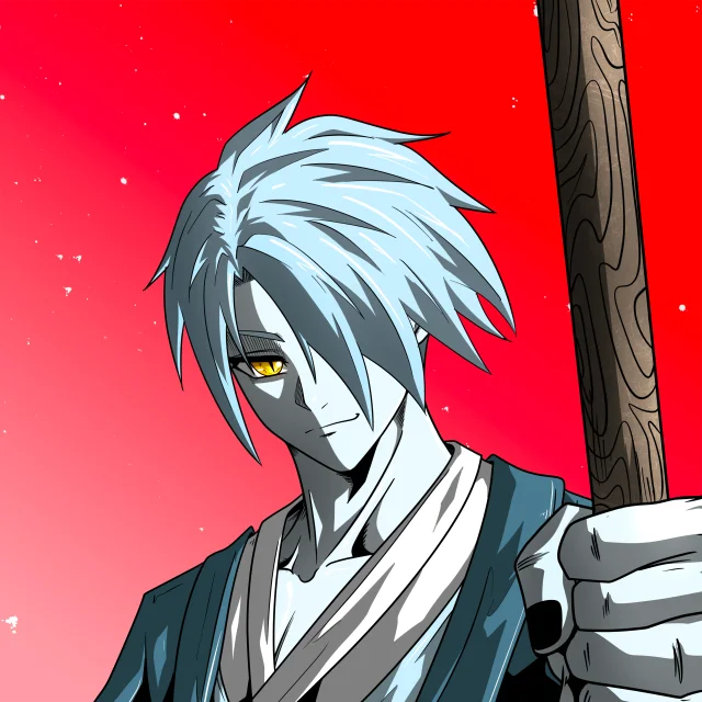 ALIEN #202. Alienzone digital collectible artwork. Eyes: Ryôshi; Hair: Hidarime; Mark: None.
