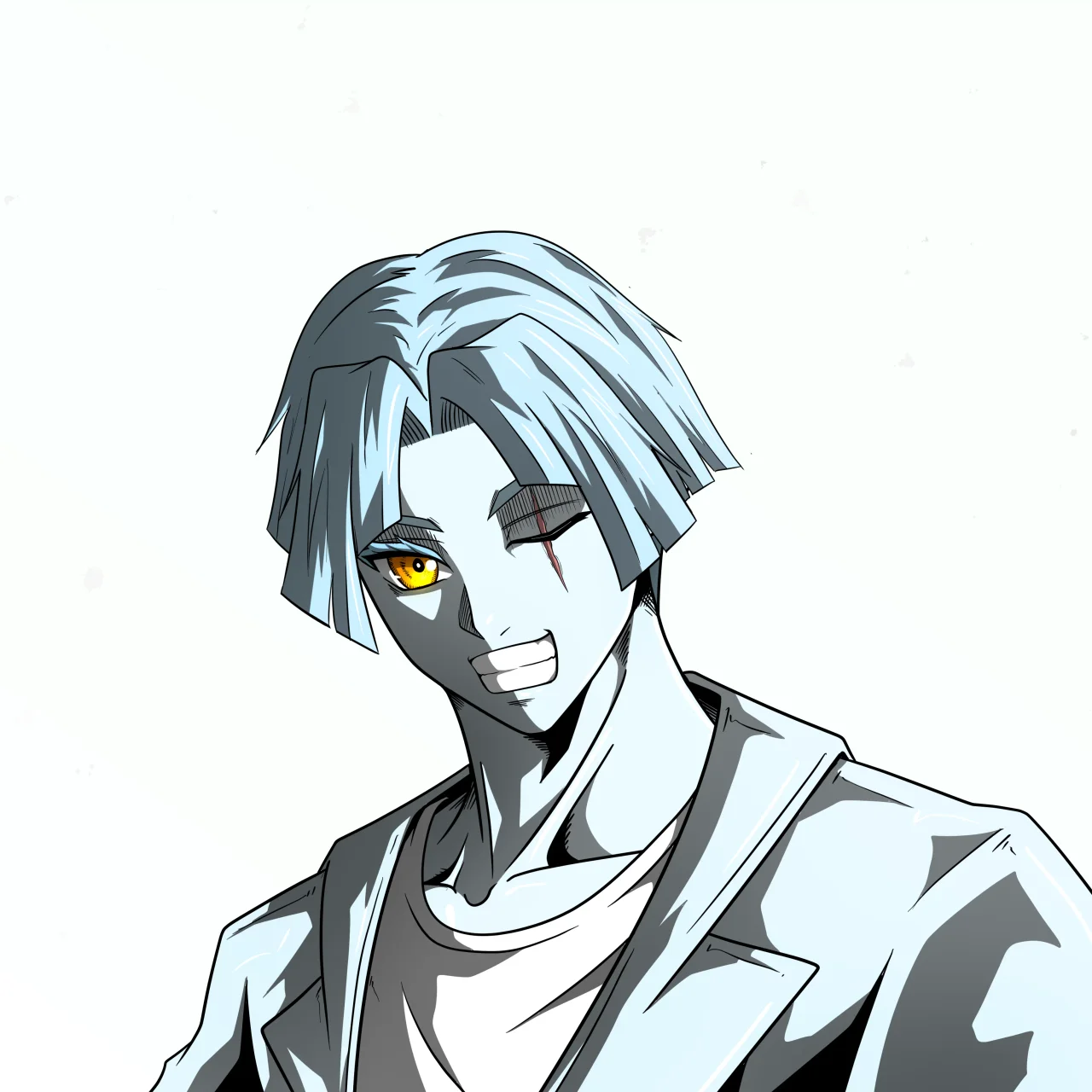 ALIEN #203. Alienzone digital collectible artwork. Eyes: Furukizu; Hair: Zenbatsu; Mark: None.