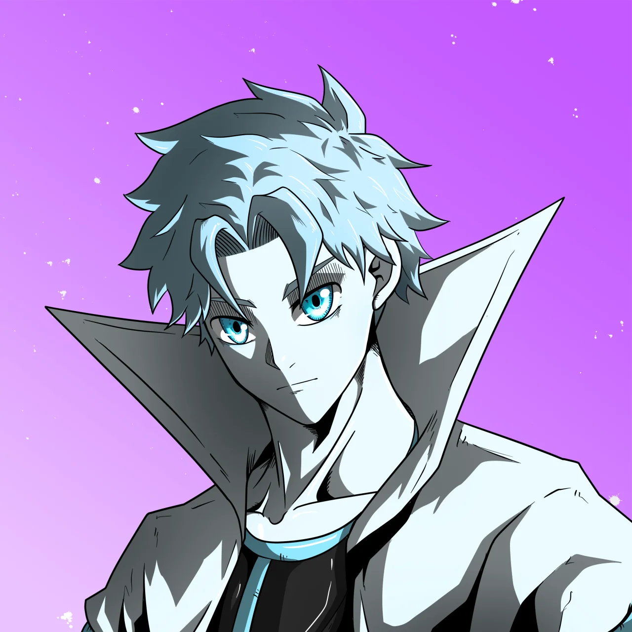 ALIEN #205. Alienzone digital collectible artwork. Eyes: Sêmoku; Hair: Hankôteki; Mark: None.