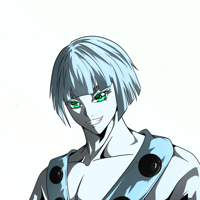 ALIEN #207. Alienzone digital collectible artwork. Eyes: Kôhaimoku; Hair: Taregami; Mark: None.