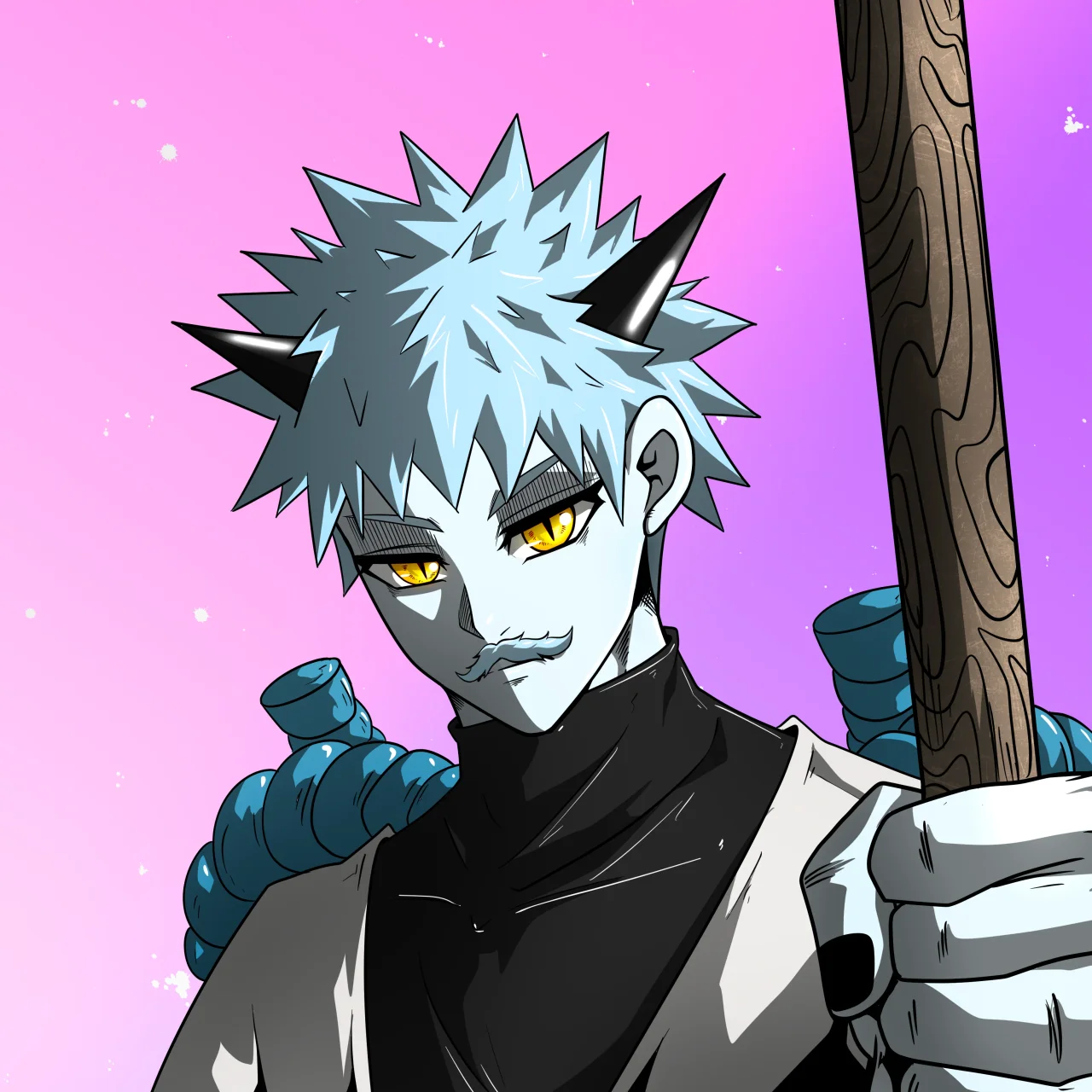 ALIEN #21. Alienzone digital collectible artwork. Eyes: Ryôshi; Hair: Senêben; Mark: None.