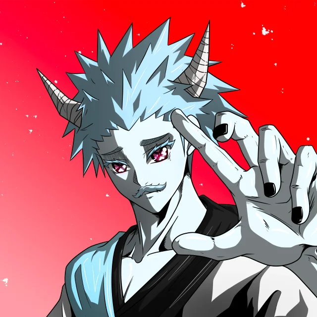 ALIEN #217. Alienzone digital collectible artwork. Eyes: Shinmoku; Hair: Hôkaben; Mark: None.