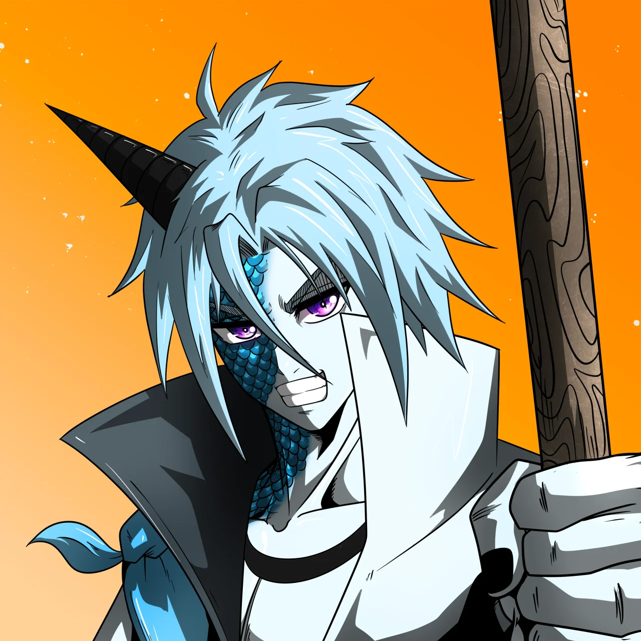 ALIEN #226. Alienzone digital collectible artwork. Eyes: Futâime; Hair: Anben; Mark: Shinrin.