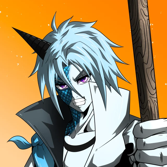 ALIEN #226. Alienzone digital collectible artwork. Eyes: Futâime; Hair: Anben; Mark: Shinrin.