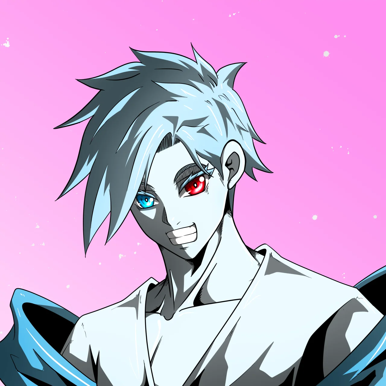 ALIEN #244. Alienzone digital collectible artwork. Eyes: Kôsaiishoku; Hair: Migime; Mark: None.