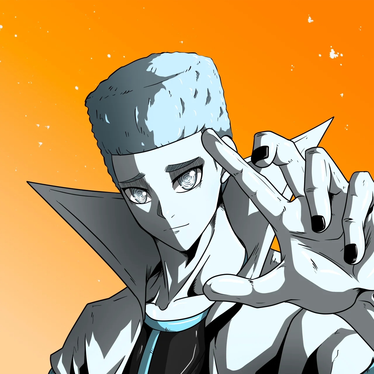 ALIEN #247. Alienzone digital collectible artwork. Eyes: Konran; Hair: Shikakui; Mark: None.