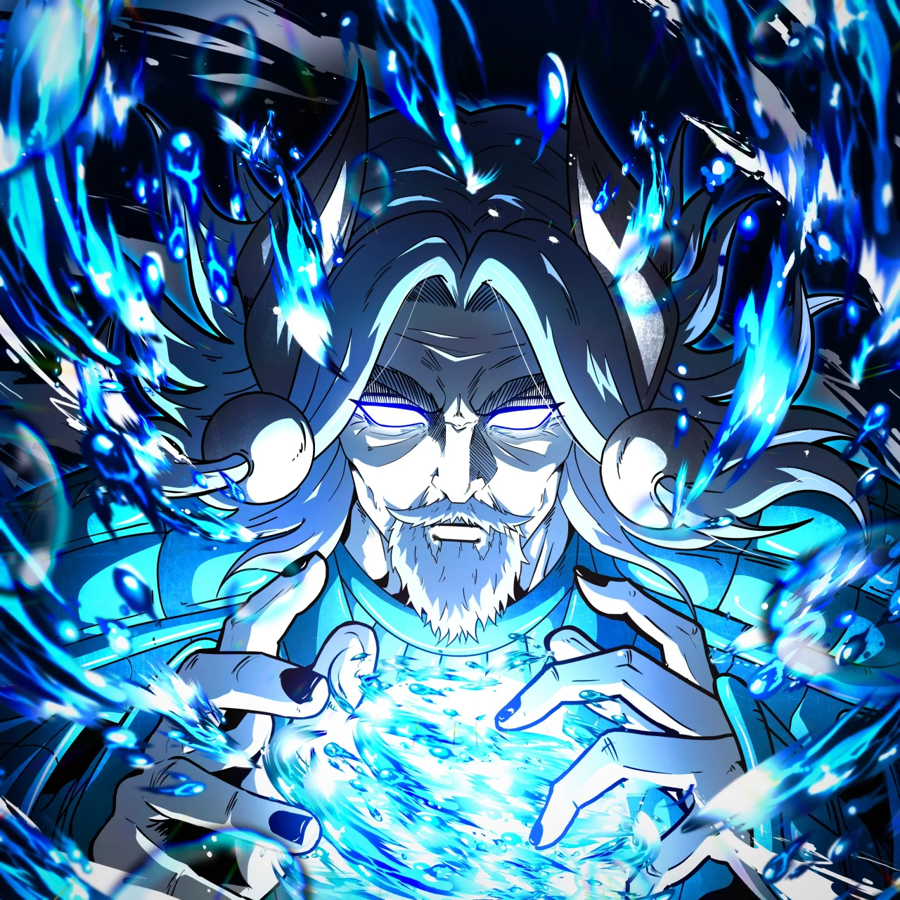 ALIEN #248. Alienzone digital collectible artwork. Eyes: Aoiro no Me; Hair: Aoiro no Kami; Mark: Blue.