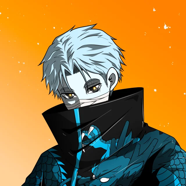 ALIEN #262. Alienzone digital collectible artwork. Eyes: Myôri; Hair: Ikemen; Mark: None.
