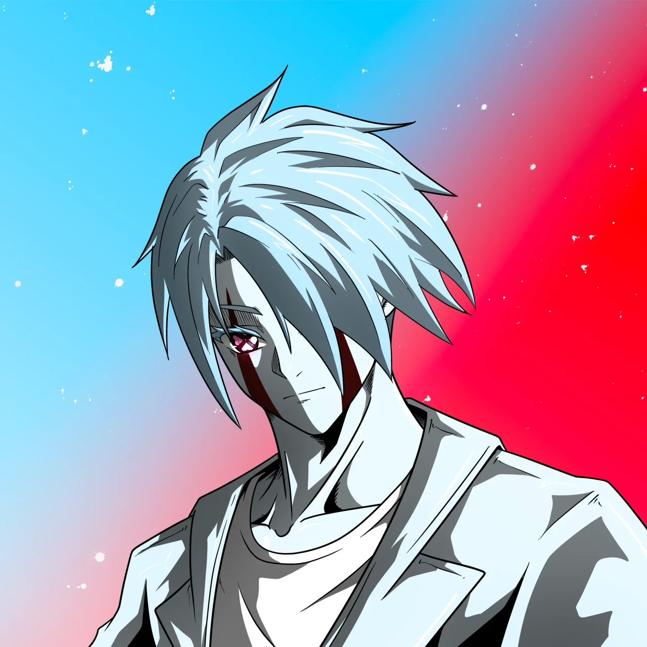 ALIEN #266. Alienzone digital collectible artwork. Eyes: Shinmoku; Hair: Hidarime; Mark: Yaban.