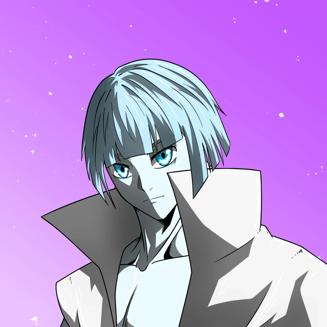 ALIEN #268. Alienzone digital collectible artwork. Eyes: Sêmoku; Hair: Taregami; Mark: None.