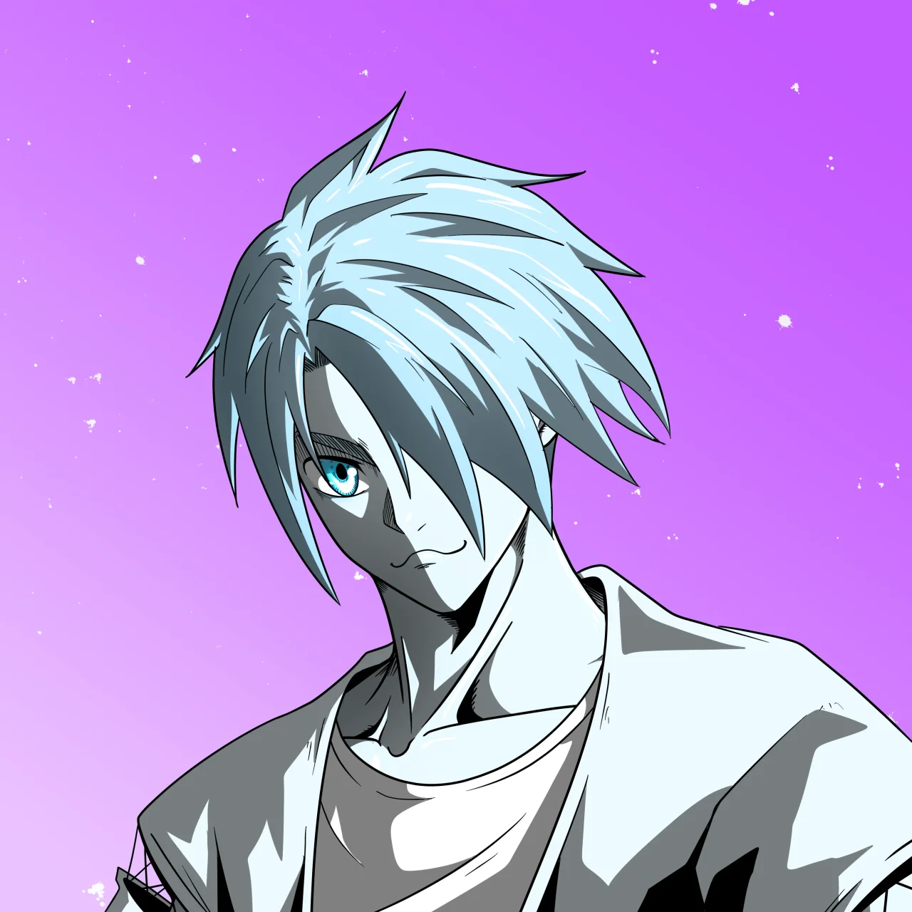 ALIEN #271. Alienzone digital collectible artwork. Eyes: Sêmoku; Hair: Hidarime; Mark: None.