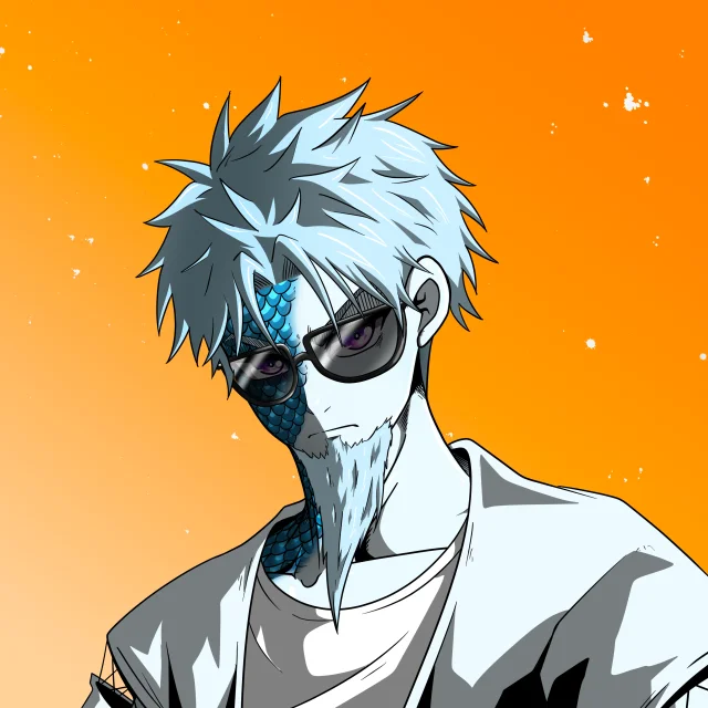 ALIEN #273. Alienzone digital collectible artwork. Eyes: Futâime; Hair: Sanzoku; Mark: Shinrin.