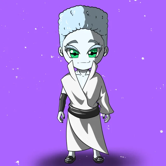 ALIEN #287. Alienzone NFT Chibi artwork.