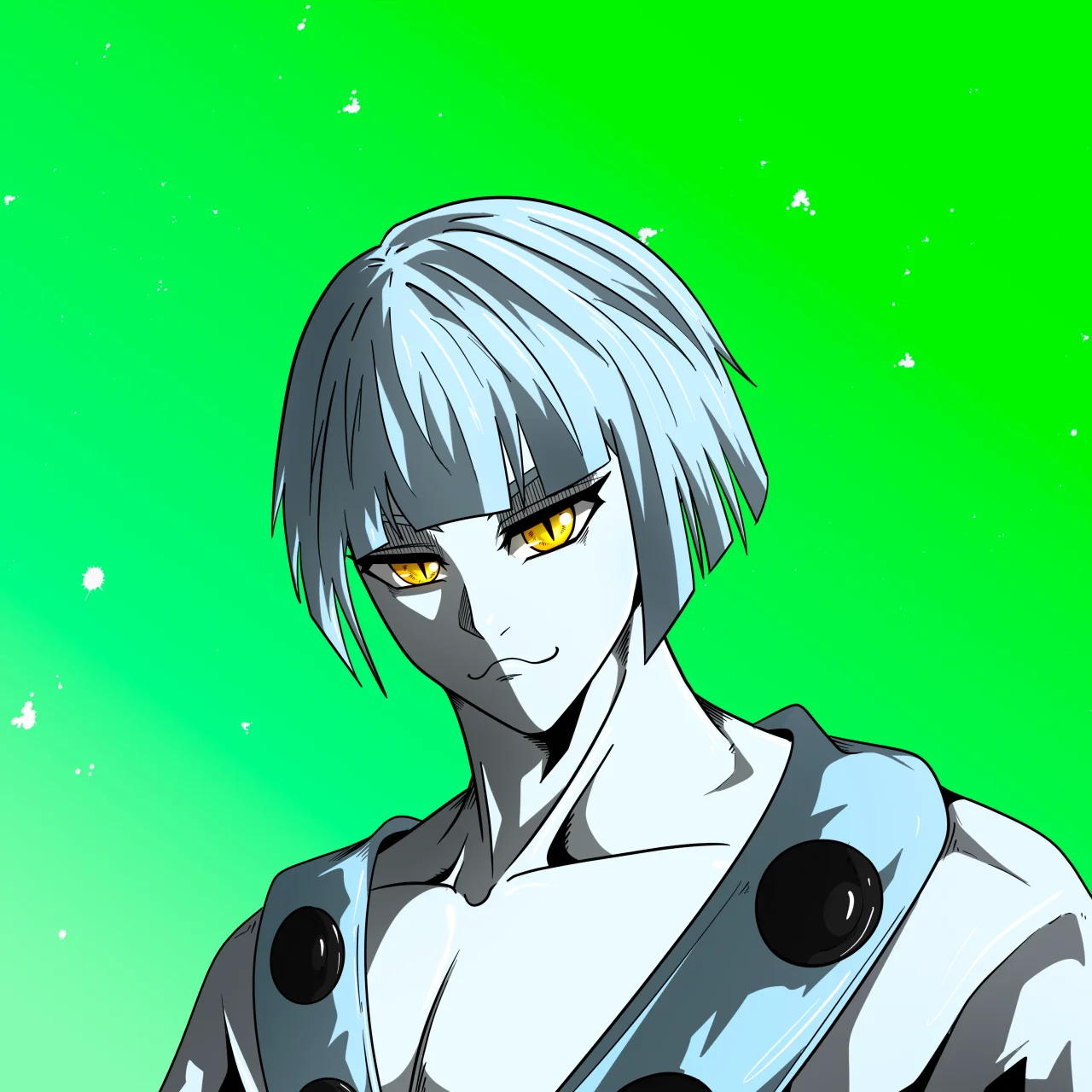 ALIEN #295. Alienzone digital collectible artwork. Eyes: Ryôshi; Hair: Taregami; Mark: None.