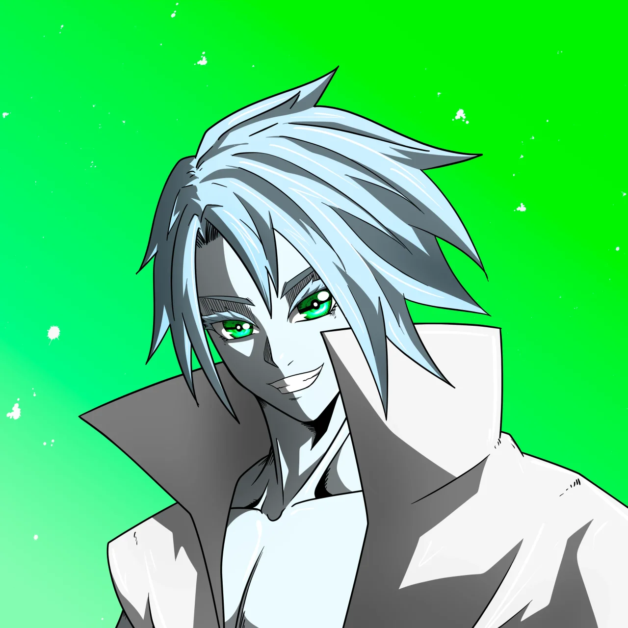 ALIEN #298. Alienzone digital collectible artwork. Eyes: Kôhaimoku; Hair: Bôshuku; Mark: None.
