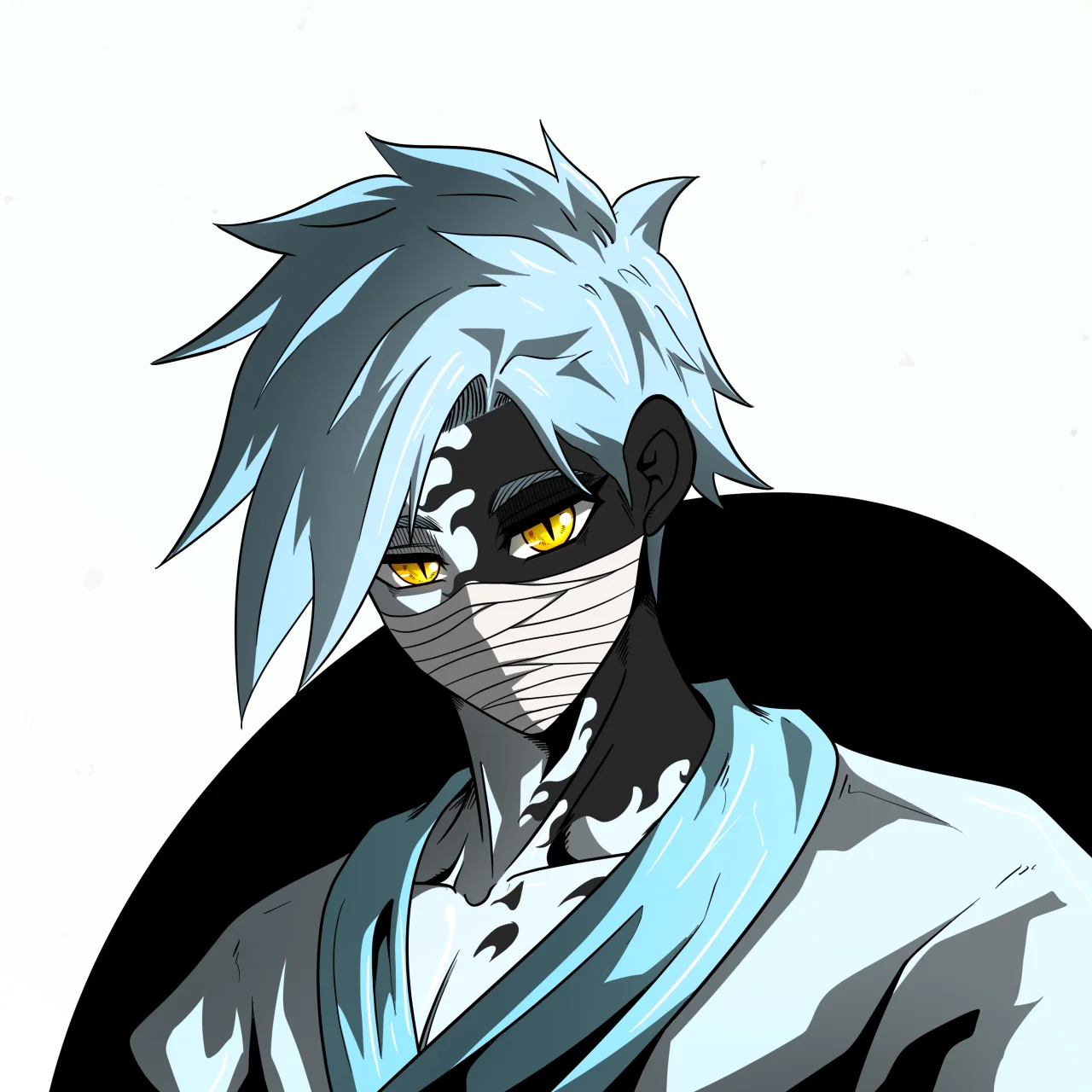 ALIEN #304. Alienzone digital collectible artwork. Eyes: Ryôshi; Hair: Migime; Mark: Bachiadari.