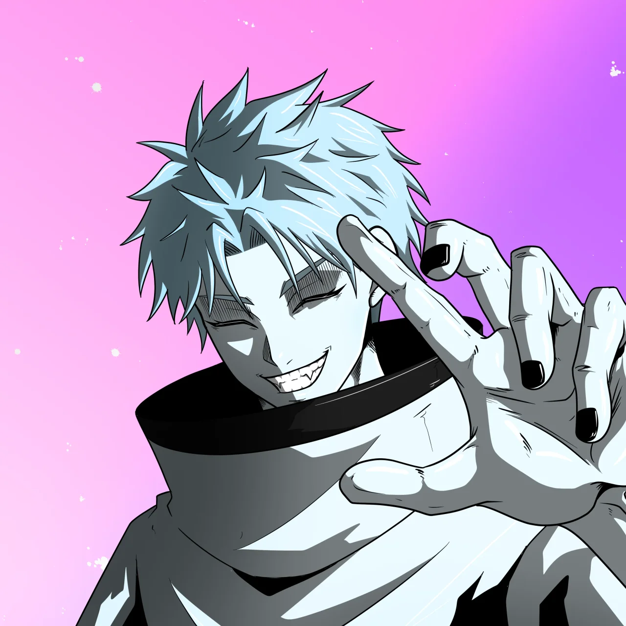 ALIEN #307. Alienzone digital collectible artwork. Eyes: Hêmoku; Hair: Sanzoku; Mark: None.