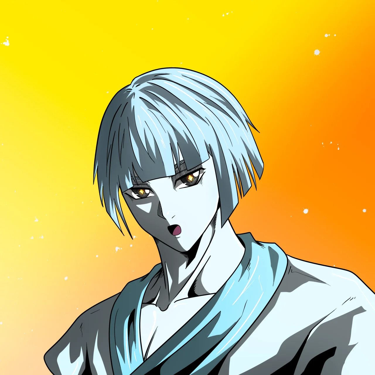 ALIEN #308. Alienzone digital collectible artwork. Eyes: Myôri; Hair: Taregami; Mark: None.