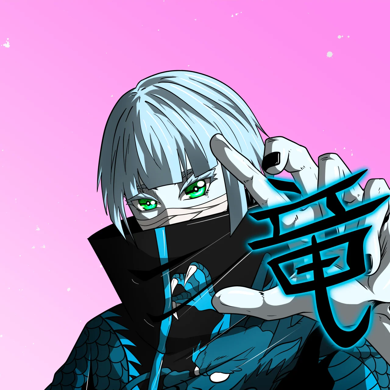 ALIEN #311. Alienzone digital collectible artwork. Eyes: Kôhaimoku; Hair: Taregami; Mark: None.