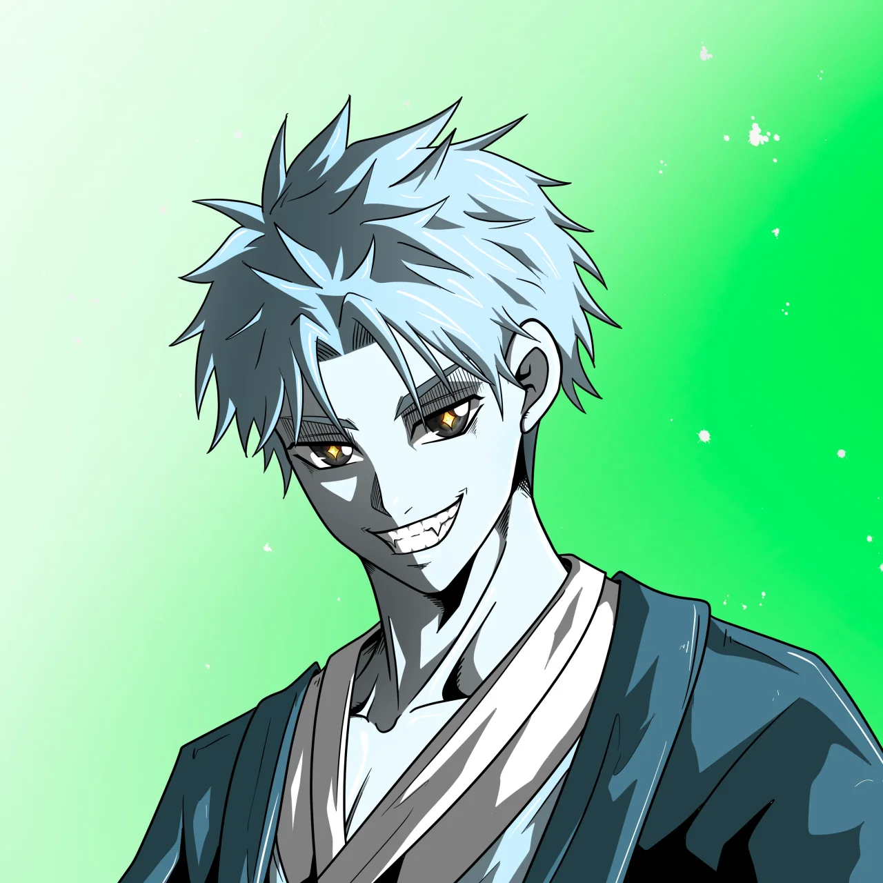 ALIEN #319. Alienzone digital collectible artwork. Eyes: Myôri; Hair: Sanzoku; Mark: None.