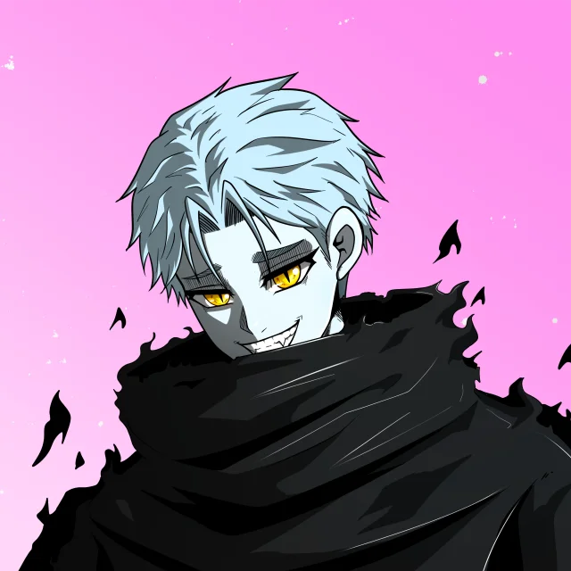 ALIEN #32. Alienzone digital collectible artwork. Eyes: Ryôshi; Hair: Ikemen; Mark: None.