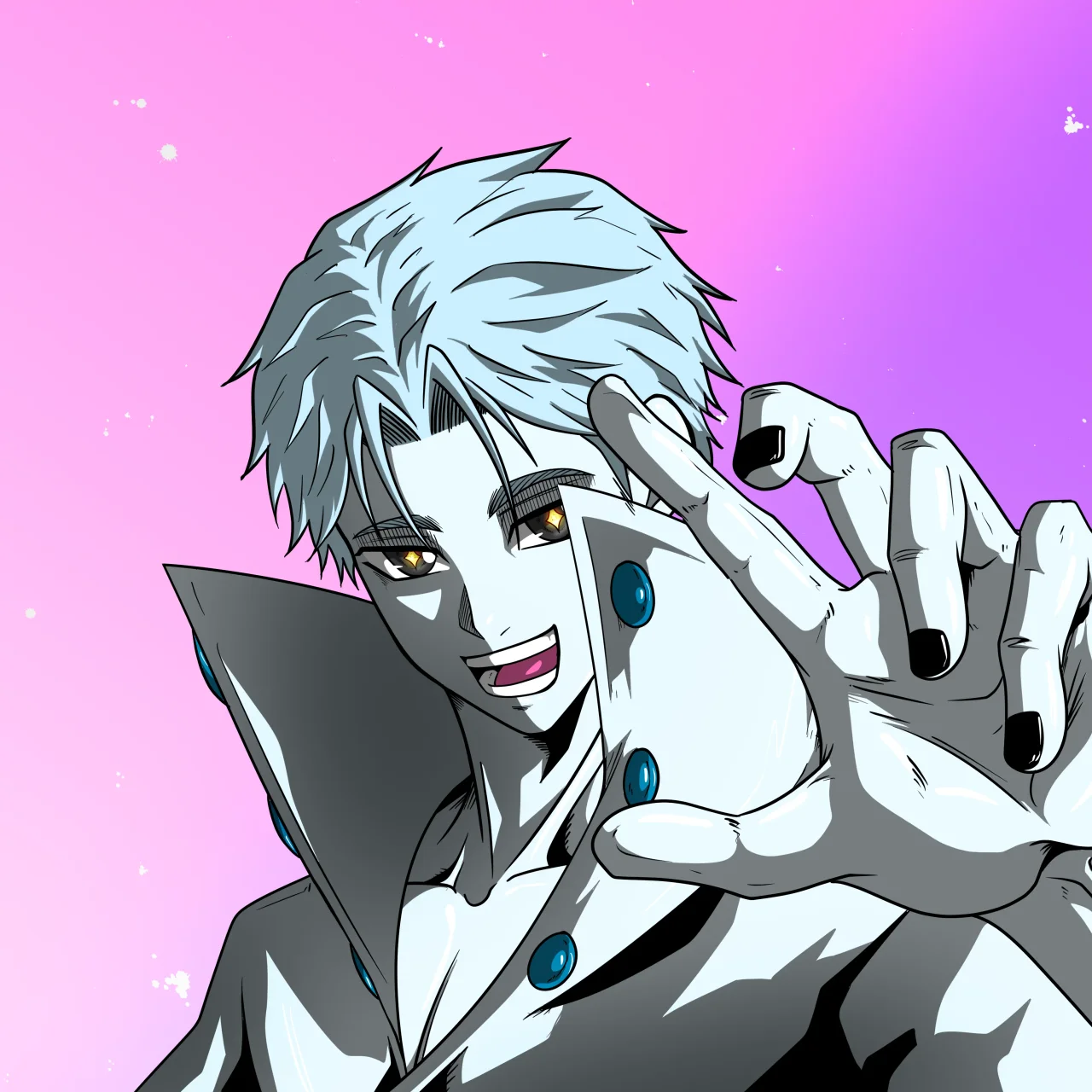 ALIEN #320. Alienzone digital collectible artwork. Eyes: Myôri; Hair: Ikemen; Mark: None.